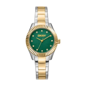 DKNY DK1L017M0085 – Golden Luxury with Emerald Accent