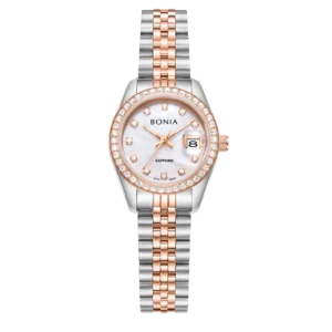BONIA BNB10550-2657S Two-Tone & Crystal Bezel