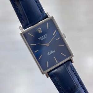 Vintage Rolex Cellini Tank / Rectangular Blue Dial